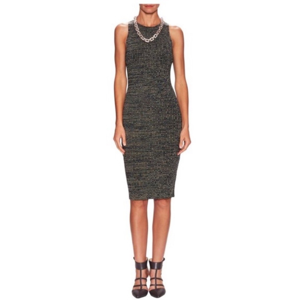 Ronny Kobo Varvara Textured Bodycon Midi Sleeveless Dress XS
